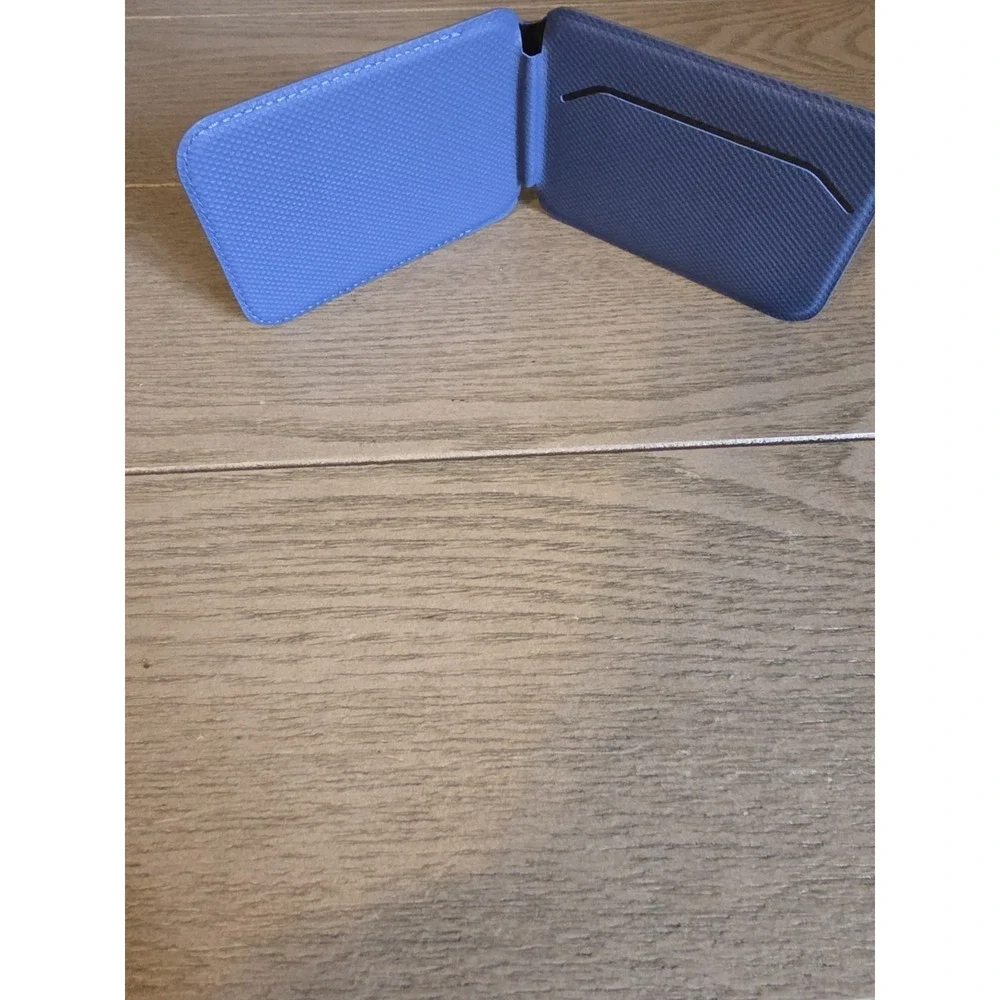 NEW Tumi MAGNETIC CARD HOLDER Stand Stand  - MATTE TEXTURED Blue